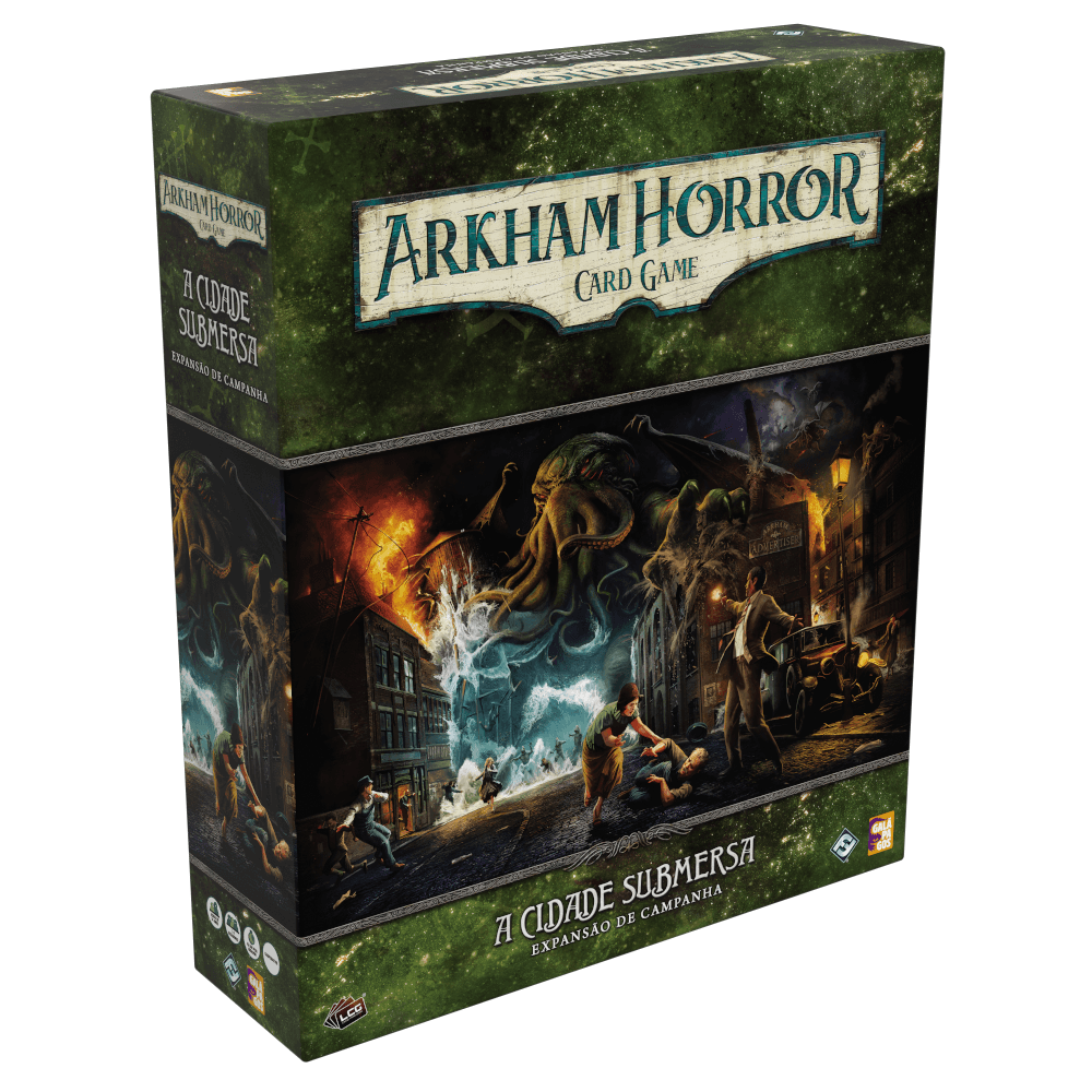 Capa de Arkham Horror: The Card Game - A Cidade Submersa (Expansão de Campanha)