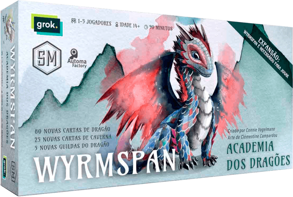 Capa de Wyrmspan: Academia dos Dragões