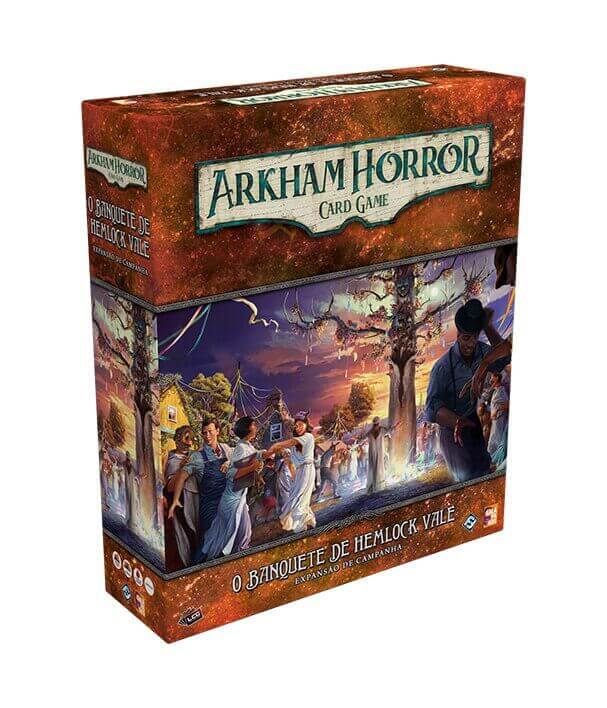 Capa de Arkham Horror: The Card Game - O Banquete de Hemlock Vale (Expansão de Campanha)