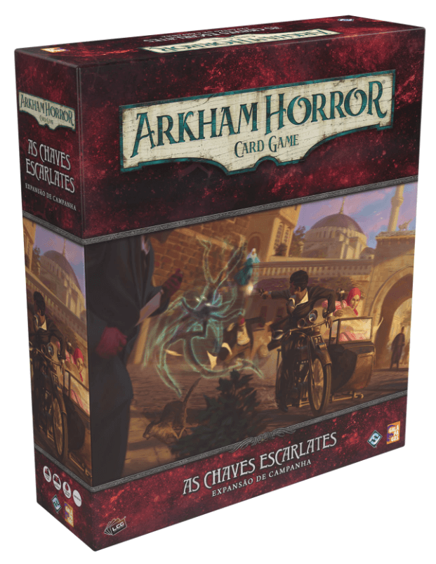 Capa de Arkham Horror: The Card Game - As Chaves Escarlates (Expansão de Campanha)